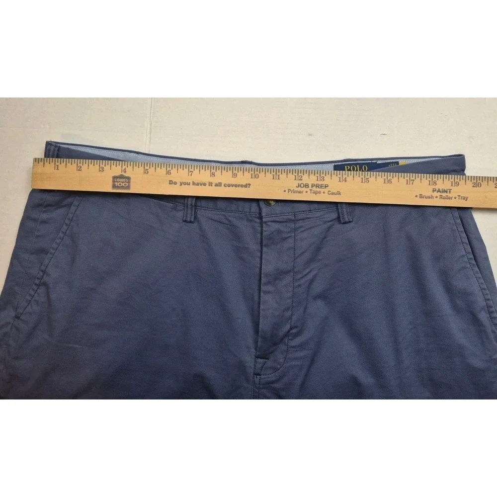 Polo Ralph Lauren Mens 38 Blue Stretch Classic Fit Chino Shorts Twill‎ Pony Logo